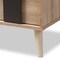 Baxton Studio Lisen Mid-Century Modern Light Oak and Grey 5-Drawer Chest 148-8254 - alternate 9